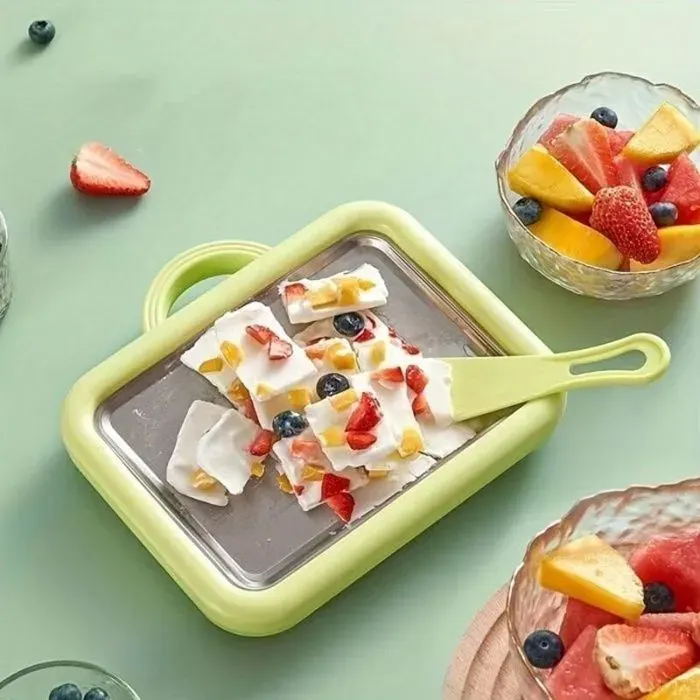 Machine à glace et yaourt - Sans électricité DIY - Vert