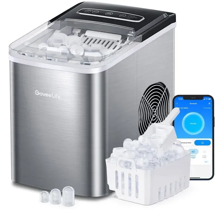 Machine à Glace - GoveeLife - Portable - Auto-nettoyante - 9 Boules de Glace - 26 lbs en 24h