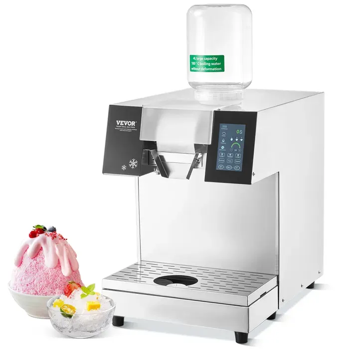 Machine à Glace Râpée de Neige Commerciale-VEVOR-Machine à Râper la Glace 180 kg/24H-Machine à Glace Pilée en Inox