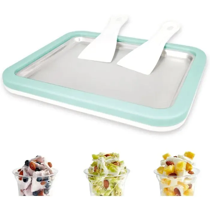Machine à glace roulée - Acier inoxydable 304 - Dimensions 26x211x32 cm - Poids 116 kg - Couleur Jaune