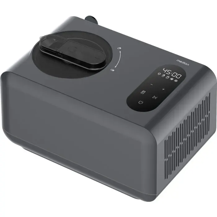 Machine à glaces - MEDION - MD 100087 - 15 L - Avec compresseur - Fonctions : glace yaourt et slushies - 150 W - LED