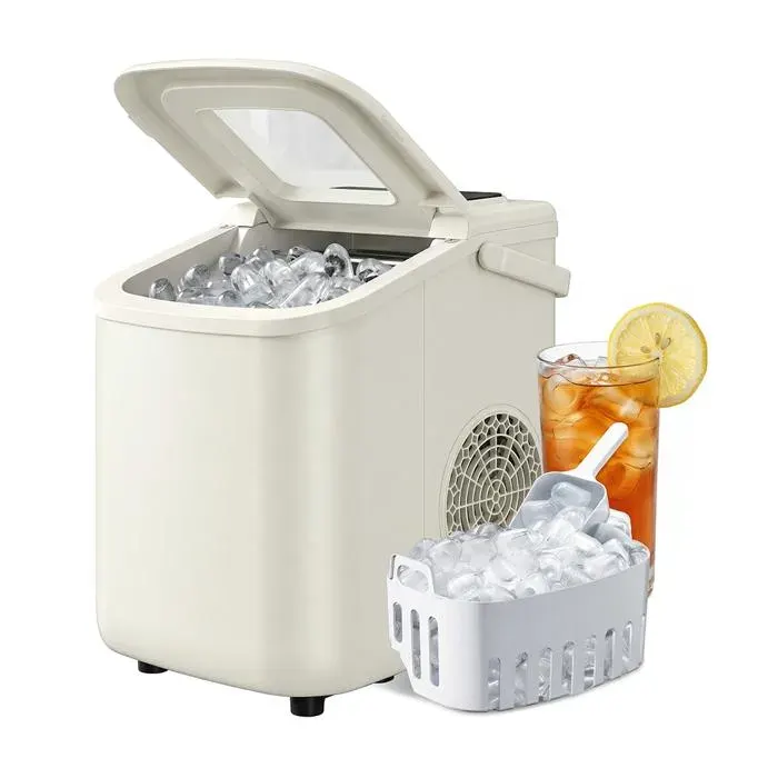 Machine à glaçons autonettoyante 12 kg/24 h 9 glaçons prêts en 7 minutes 2 tailles de glaçons 12 L