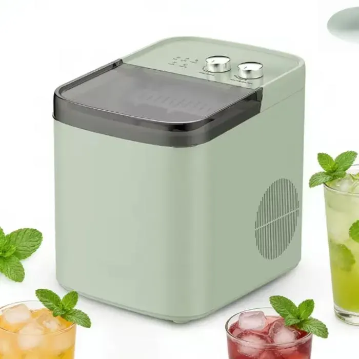 Machine à glaçons de comptoir verte 12 kg/24 h réservoir 12 L glaçons petits ou grands en 6-10 min