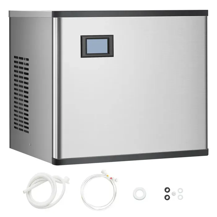 Machine à Glaçons - DUOKU - 136 kg/24 h - Tête Autonettoyante - Acier Inoxydable - Idéale pour Entreprises