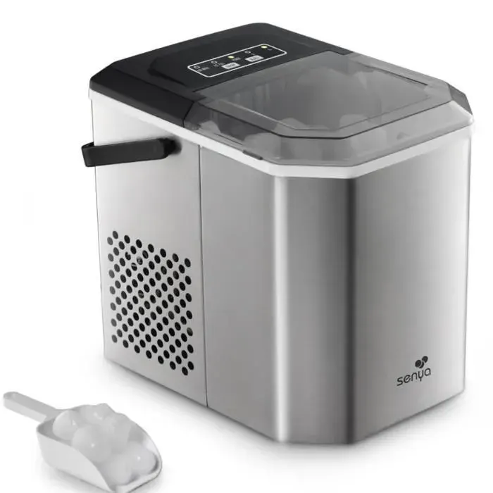 Machine à glaçons électrique portable 12kg/24h – Glaçons rapides en 6 min – Réservoir 13L – 2 tailles – Auto-nettoyage