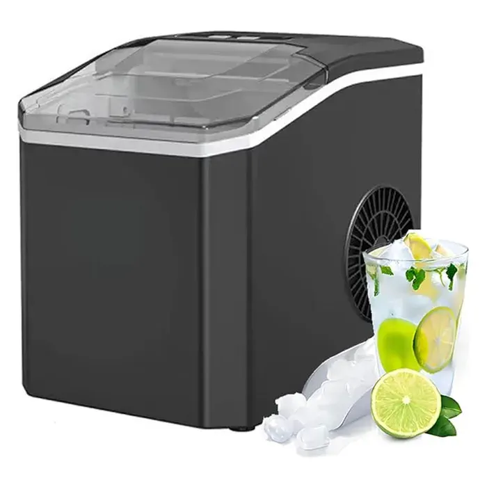 Machine à Glaçons Ice Maker Professionnel de Glaçons facile à nettoyer pelle et panier sans installation sur comptoir pour la maison