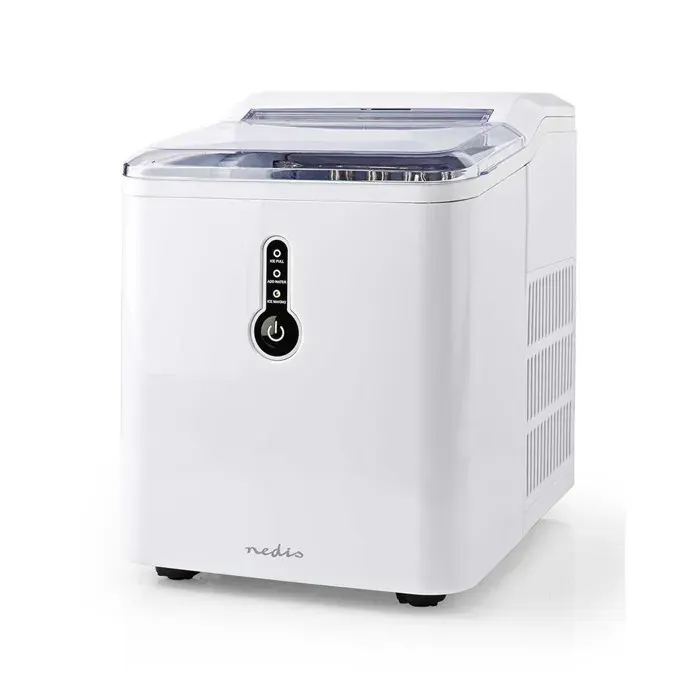 Machine à glaçons INOX 12kg Réservoir 17L - 150W - Bac amovible - Nettoyage automatique – Cycle Voyant de niveau deau faible