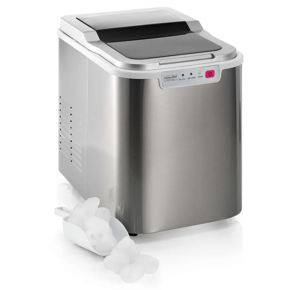 Machine à glaçons KITCHEN CHEF YTE005B1 — coloris Inox