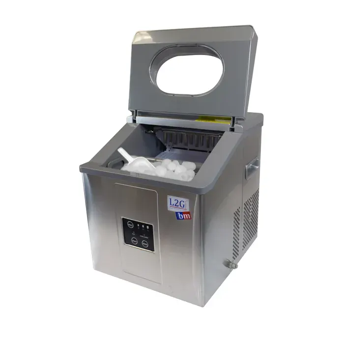 Machine à glaçons - L2G - Creux rond - Carrosserie ABS - Table - Gris - 36x398x414 cm