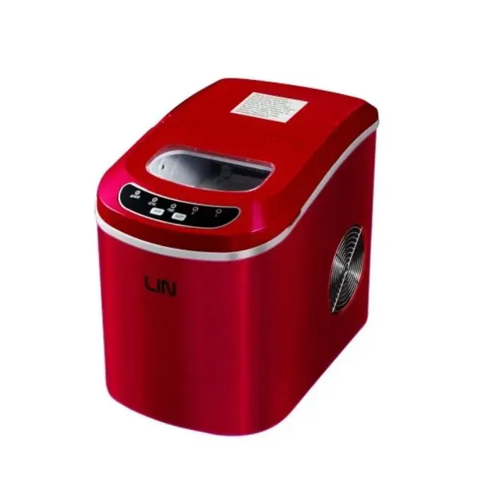 Machine à glaçons - LIN ICE - PRO-R12 - Rouge - 12–15 kg/jour - 2 tailles 9 glaçons/cycle