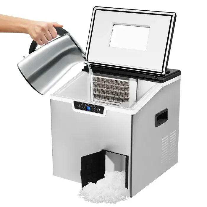 Machine à glaçons machine à glaçons professionnelle 150-180 W pour glace pilée et glaçons avec écran capacité de 18 L deau