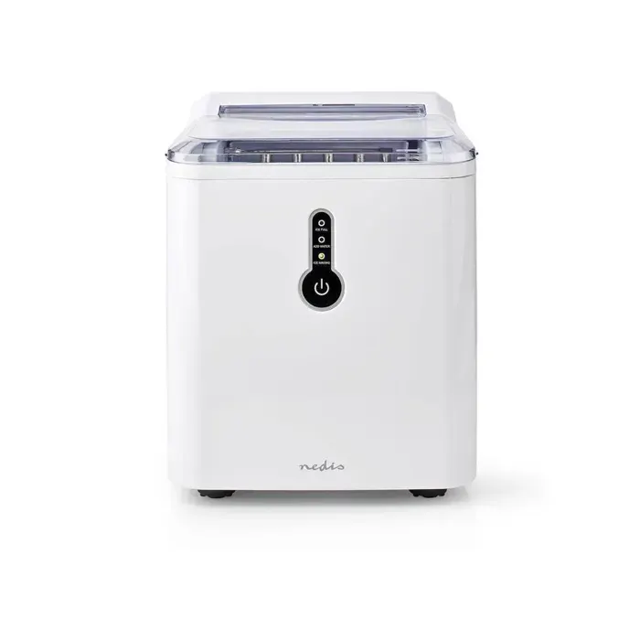 Machine à glaçons Nedis - KAIC100FWT - Blanc - 1.5 L - 12 kg - Voyant de bac plein et de niveau deau bas