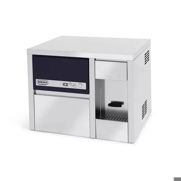 Machine à Glaçons Pleins 21 kg/24h Réserve 4kg avec Distributeur dEau - BREMA