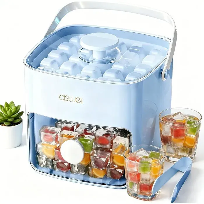 Machine à glaçons portable – Appareil de comptoir à 48 cubes avec ouverture en un clic