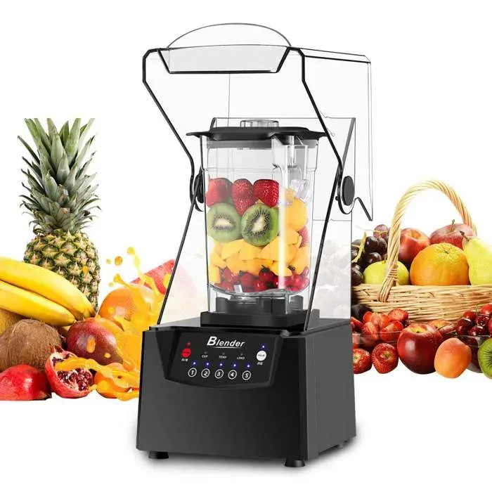 Machine a Granita 2000W grande capacité de 2L lames en acier allié double couche 5 vitesses multifonctionnel.