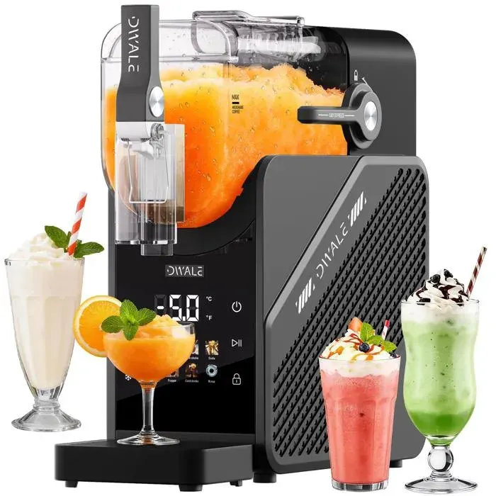 Machine à granités et boissons glacées multifonction 7-en-1 – Capacité 26 L 9 réglages de consistance fonction auto-net toyante