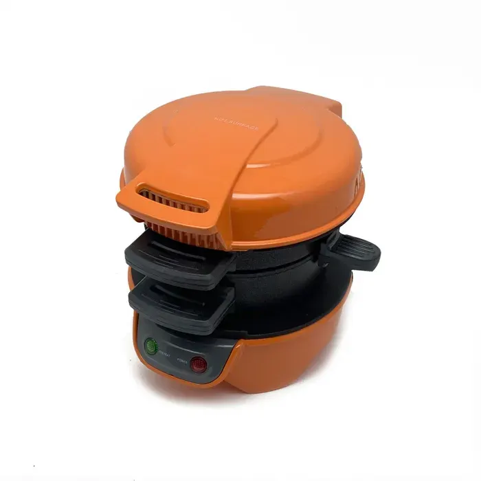 Machine à Hamburger et Sandwich Grille-pain Petit Déjeuner Appareil Multifonction Toaster DomestiqueOrange