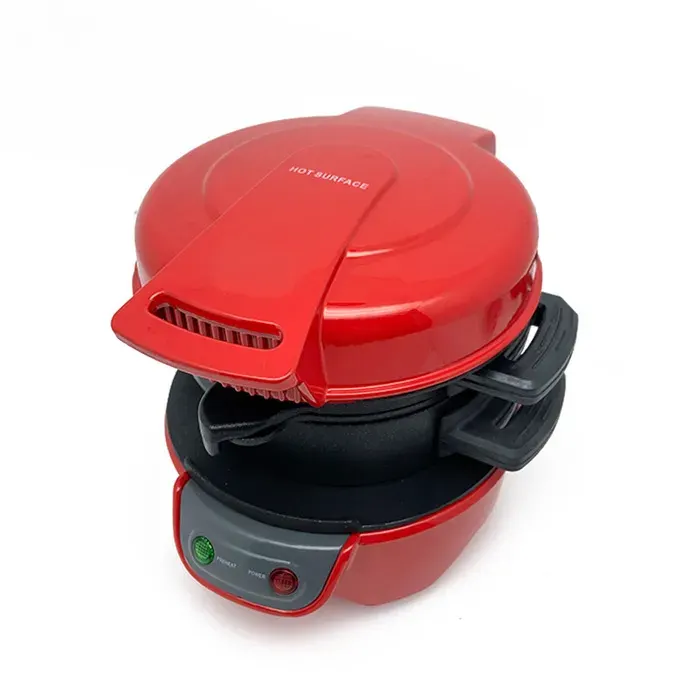 Machine à Hamburger et Sandwich Grille-pain Petit Déjeuner Appareil Multifonction Toaster DomestiqueRed