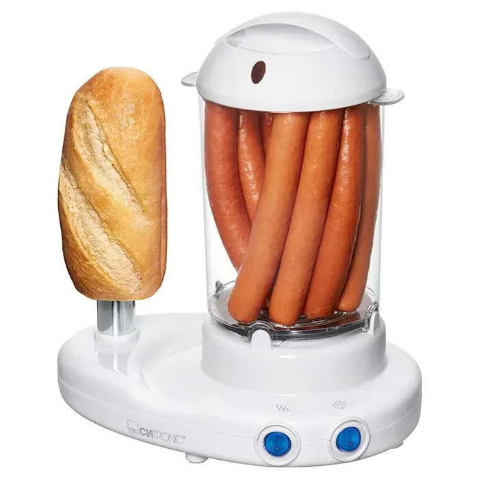 Machine à Hot Dog et Cuiseur à oeufs Clatronic HDM 3420 EKN Blanc