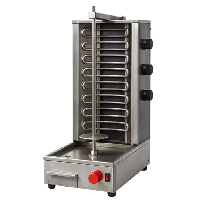 Machine à kebab professionnelle 3 brûleurs - grill gyros/doner - 9900W