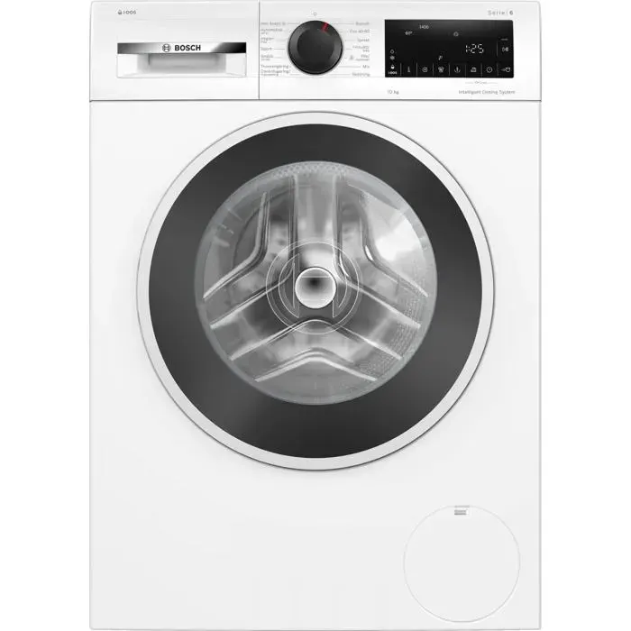 Machine à laver blanche - Bosch - 10 kg - 1400 tr/min - Affichage LED - Commande électronique et tactile