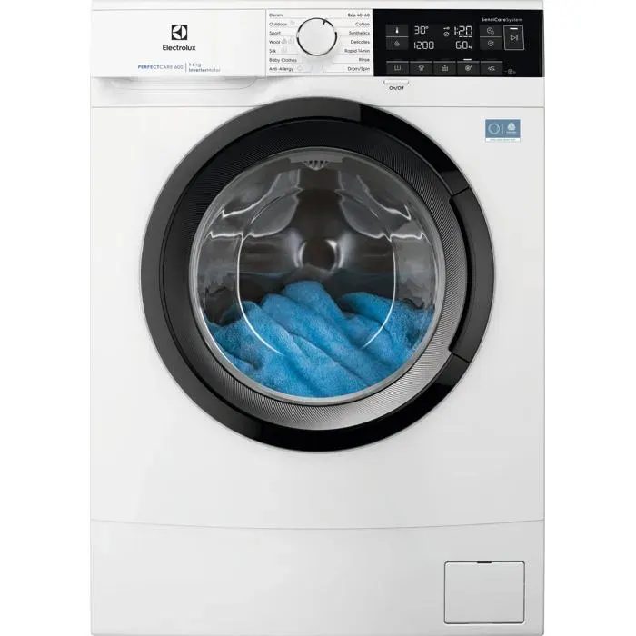 Machine à laver blanche - Electrolux - 1200 tr/min - Commande électronique et tactile - Écran LCD