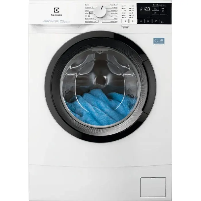 Machine à laver blanche - Electrolux - 1200 tr/min - Commande électronique et tactile - Traitement à la vapeur
