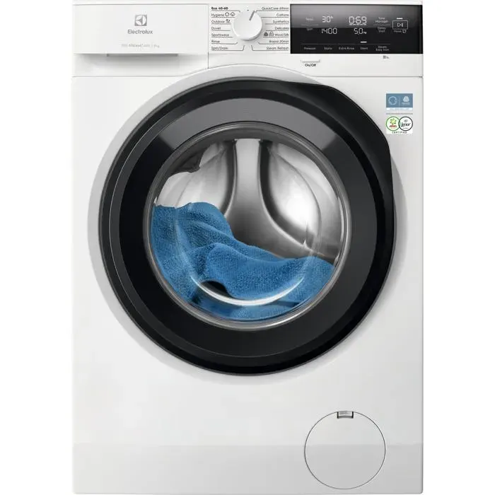 Machine à laver blanche - Electrolux - 1400 tours/min - SteamCare - Lavage rapide 20 min - Affichage LED