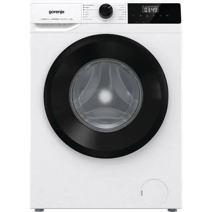 Machine à laver blanche - Gorenje - 1400 tr/min - Traitement à la vapeur - Départ différé - Lavage rapide 15 min