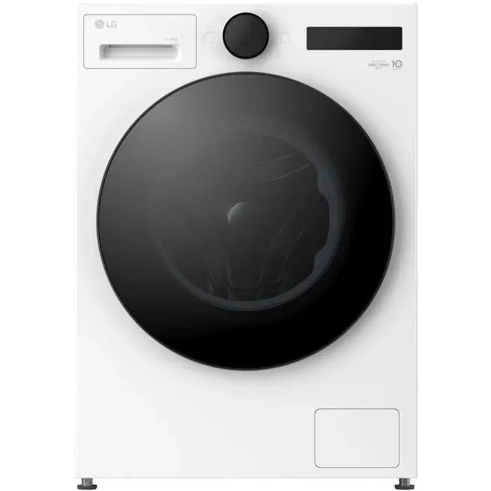 Machine à laver blanche - LG - 11 kg - 1400 tr/min - Wi-Fi - Affichage LED - Commande électronique et tactile