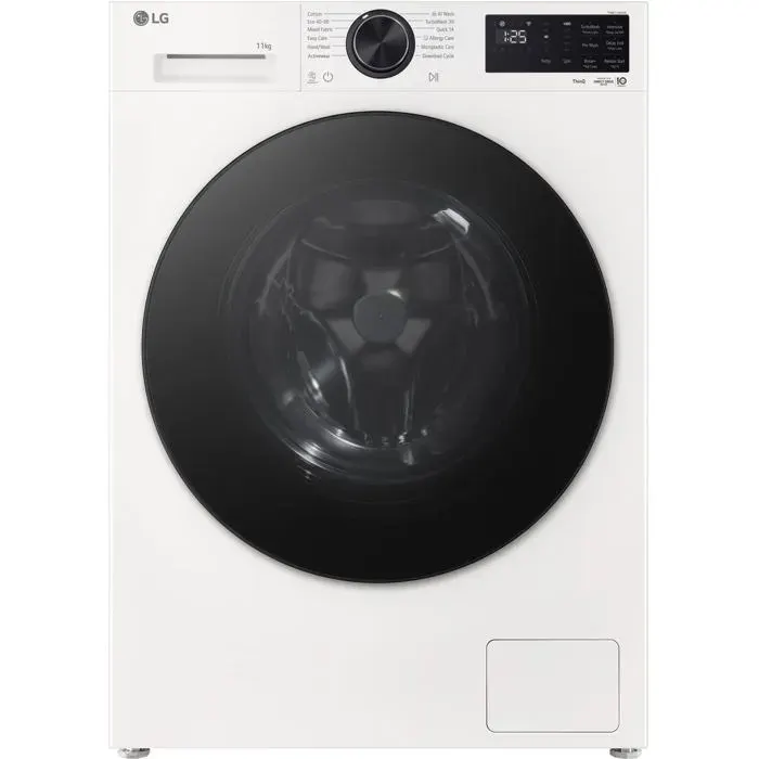 Machine à laver blanche - LG - 11 kg - 1400 tr/min - Wi-Fi - Smart Diagnosis - Traitement à la vapeur - Silent System+