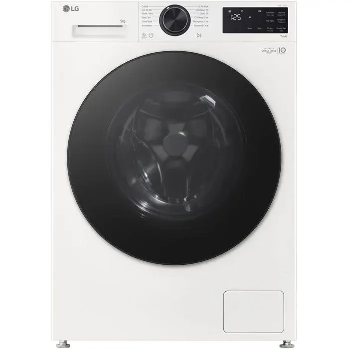 Machine à laver blanche - LG - 1200 tr/min - Wi-Fi - Affichage LED - Commande électronique et tactile - Smart Diagnosis