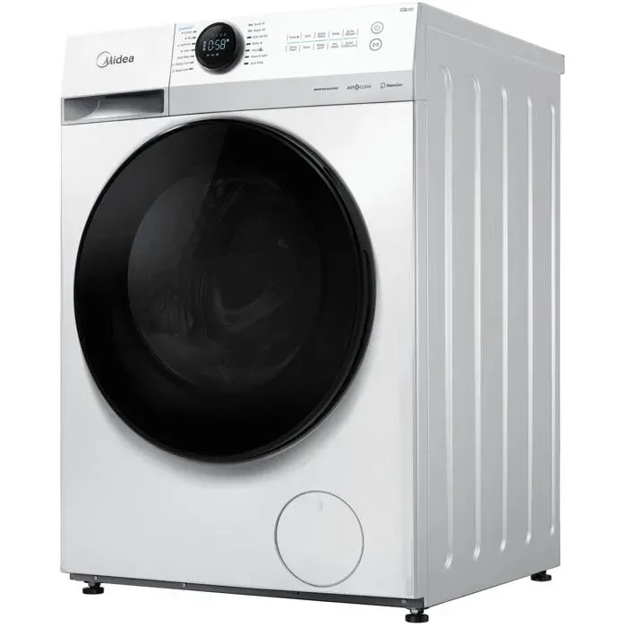 Machine à laver blanche - Midea - Affichage LED - Commande électronique et tactile - Moteur inverter - Départ différé