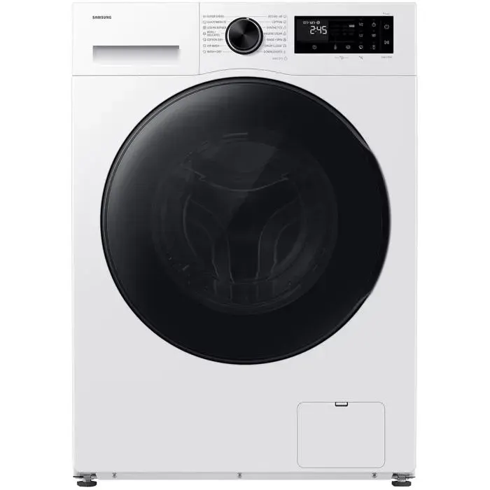 Machine à laver blanche - Samsung - 1400 tr/min - Wi-Fi - Silent System - Ecobubble - Air Wash - Lavage rapide 15 min