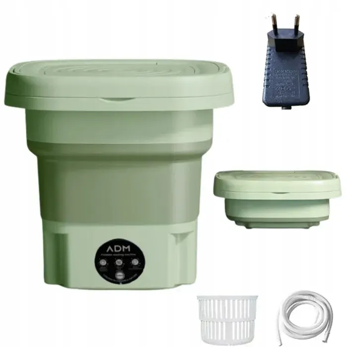 Machine à laver de voyage pliable et portable ADM Mini verte
