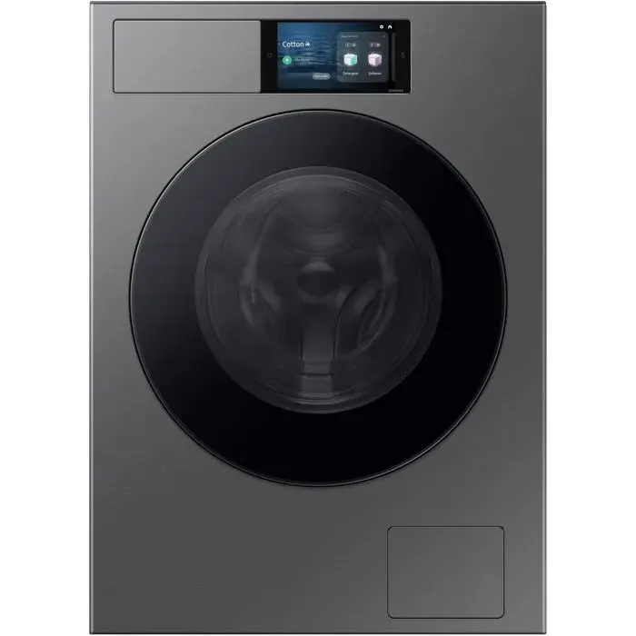 Machine à laver gris - SAMSUNG - WF90F09C4SU4 - Chargement frontal - Wi-Fi - Commande tactile - Traitement à la vapeur