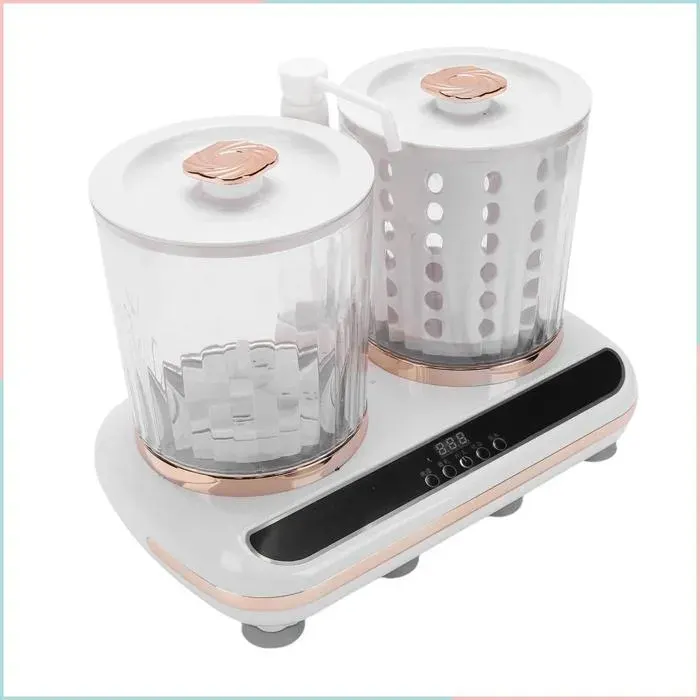 Machine à laver les sous-vêtements à double tasse mini laveuse portable rechargeable avec tuyau de vidange à sec pour les voyages