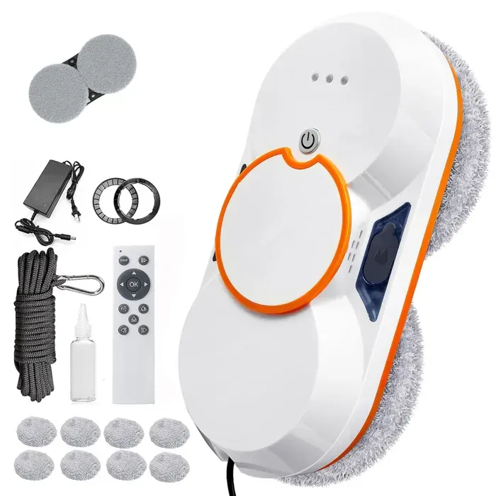 Machine à laver les vitres robot nettoyeur vitres haute aspiration 3800PA nettoyeur avec télécommande convient pour intérieure et