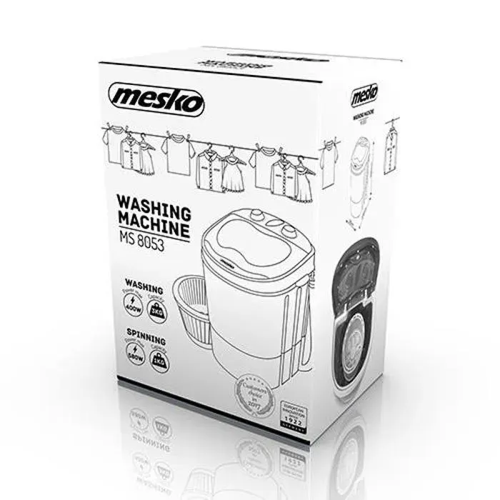 Machine à laver - Mesko - MS 8053 - 400W - Capacité 3kg - Essorage 300tr/min