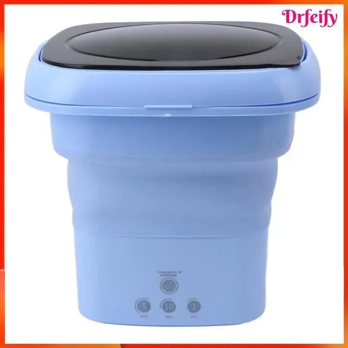 Machine à laver pliable - AKOZON - Drfeify - Portable - Seau pliable - Bleu 127 kg