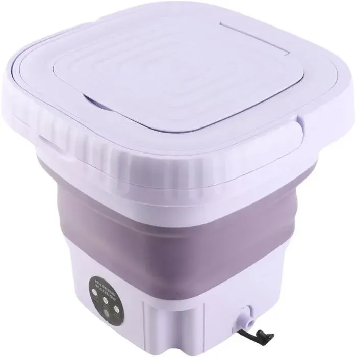 Machine À Laver Portable Mini Laveuse Pliable De Grande Capacité De 11 L Nettoyage En Profondeur Pour Sous-Vêtements Chaussettes