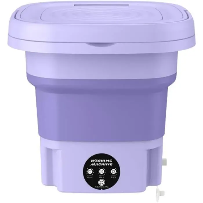 Machine À Laver Portable Pliable Avec Essoreuse Automatique Mini Sous-Vêtements Chaussette Dortoir Machine À Laver 8L Eu