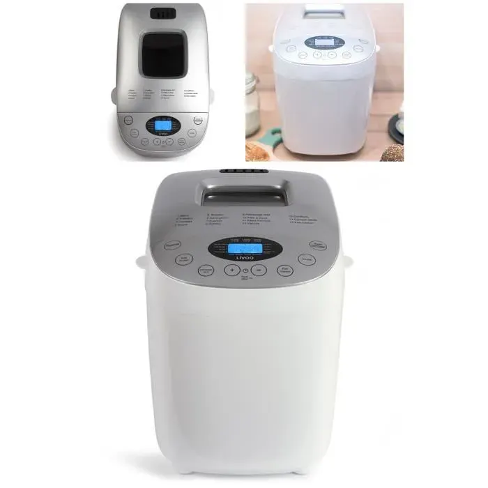 Machine à pain - LIVOO - 1600g - Cuve en aluminium - 850W - 15 programmes
