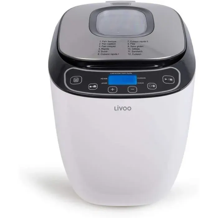 Machine à pain - LIVOO - DOP218 - 550W - 12 programmes - Écran LCD