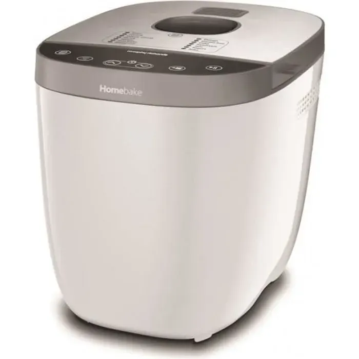 Machine à Pain Morphy Richards Homebake 600W 900g - Gris - 14 programmes - 3 réglages de croûte