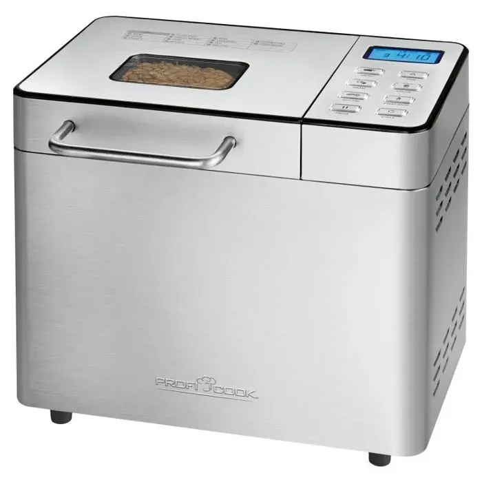 Machine à pain Proficook PC-BBA1282 Inox — 13 programmes 31 L (jusquà 15 kg) — coloris Gris