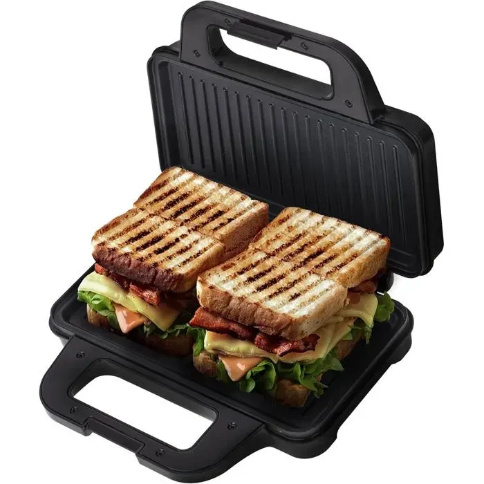 Machine À Panini - Appareil Panini Multifonction - Toaster Panini Compact Avec Plaques Antiadhésives Et Poignée Isolée - Mac[PE599]