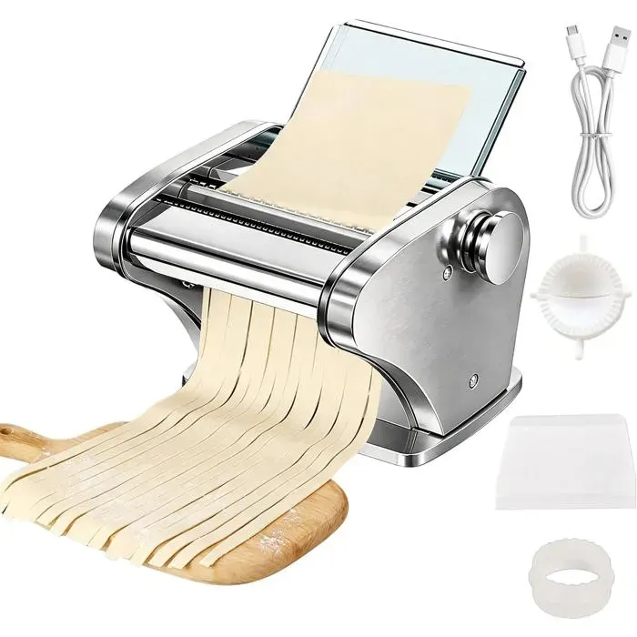 Machine À Pâtes Électrique Avec 6 Niveaux De Réglage De LÉpaisseur 2