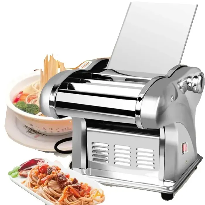 Machine à pâtes Machine à nouilles électrique Épaisseur de pâte réglable Haute efficacité 220V Prise EU