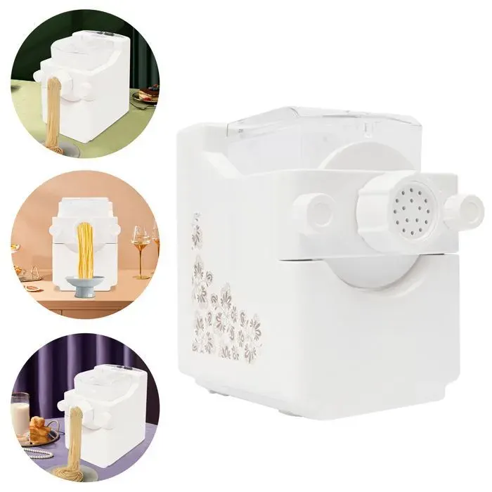 Machine à pâtes Pasta Maker Automatique avec moteur en cuivre Pâtes maison en 12 min 9 formes Acier inoxydable Capacité 500g